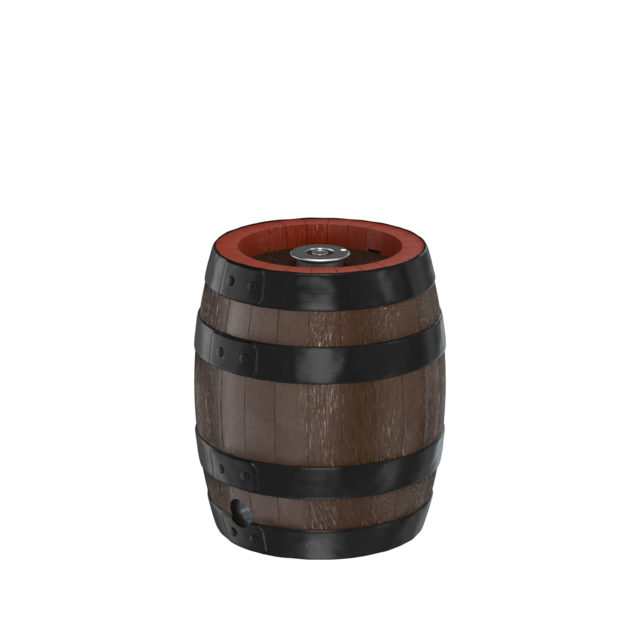 PARTY Fass15l mit Holzoptik dunkel zum Selberzapfen